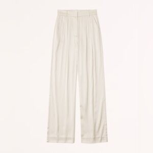 Abercrombie & Fitch Satin Pants in Champagne